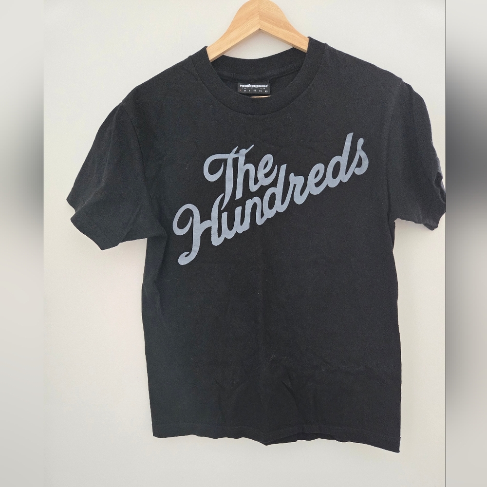 The Hundreds Black Tee with Gray Logo